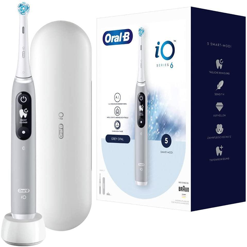 Oral-B iO 6 Electric Toothbrush with Revolutionary Magnetic Technology and Micro Vibrations - Grey Opal