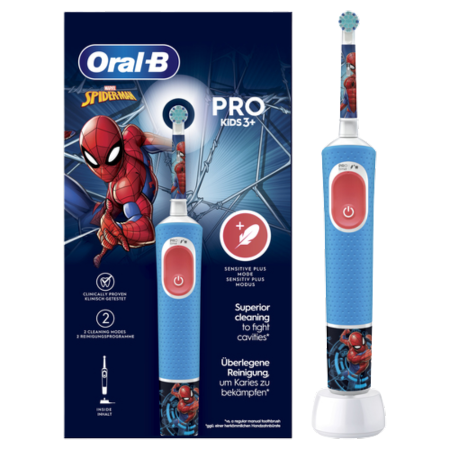 Oral-B Pro Spiderman Kids Electric Toothbrush For Ages 3+ - Blue
