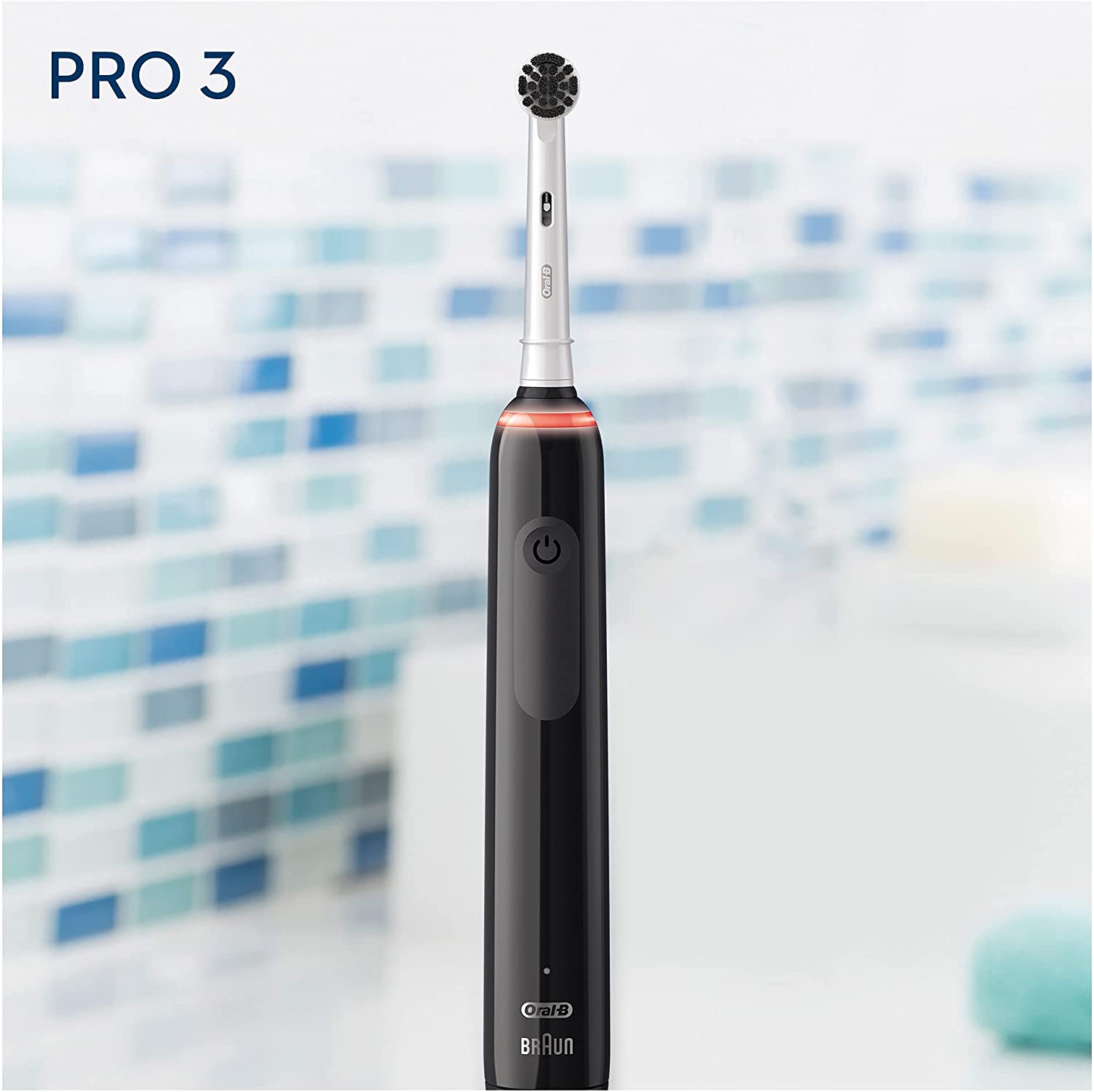 Oral-B Pro 3 - 3000 - Black Electric Toothbrush With Charcoal Infused Bristles - Healthxpress.ie