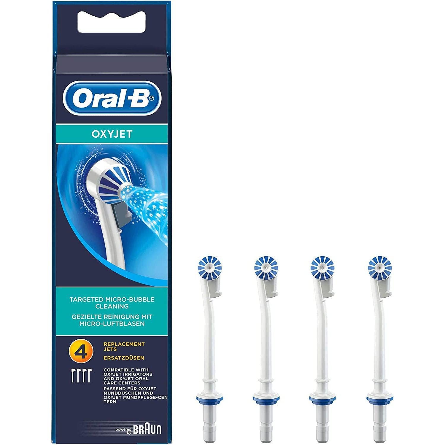 Oral-B Professional OxyJet Electric Toothbrush Heads - Pack of 4 - Healthxpress.ie