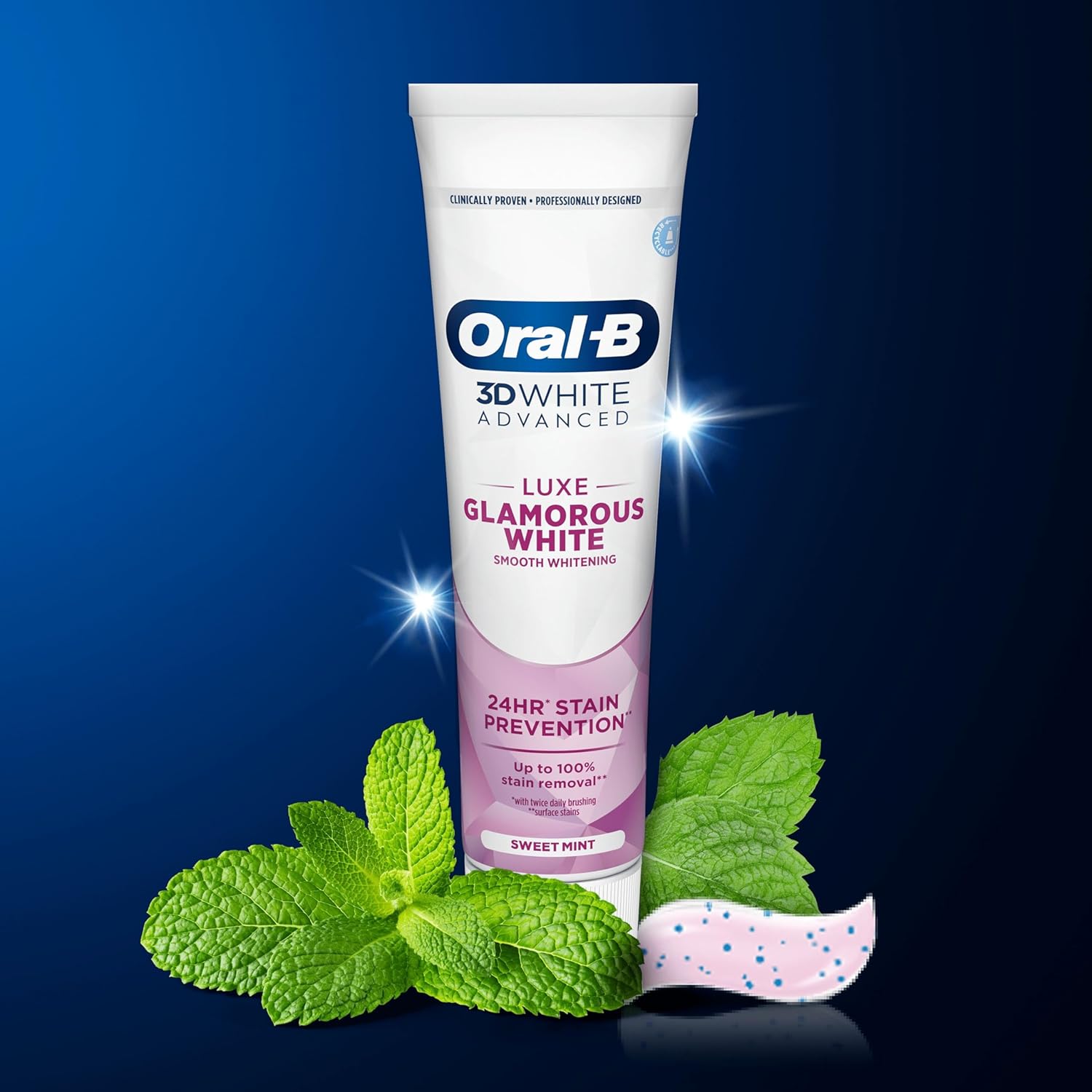 Oral-B 3D Glamorous White Toothpaste, 75ml whitening Toothpaste