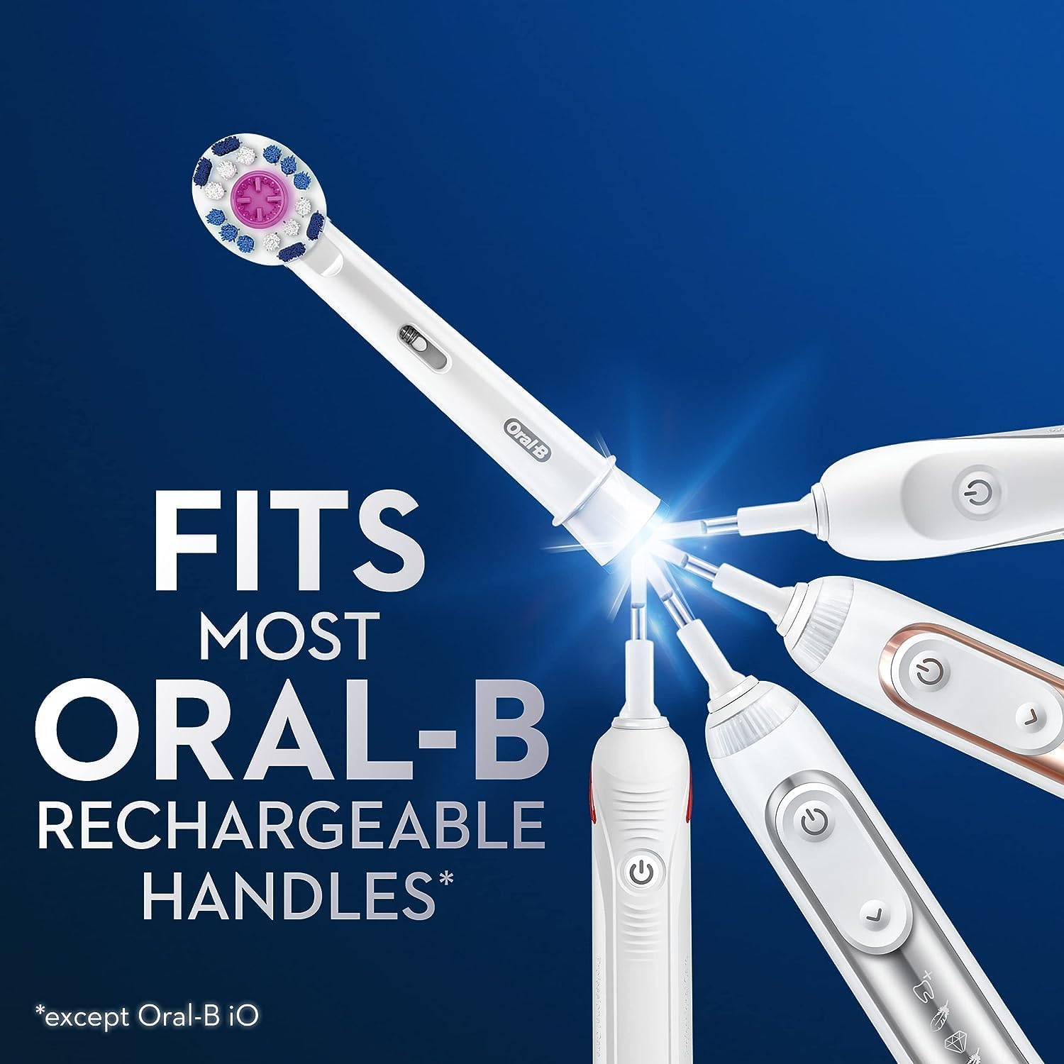 Oral-B 3D White 4pk Replacement Toothbrush Heads - Advanced Cleaning and Whitening