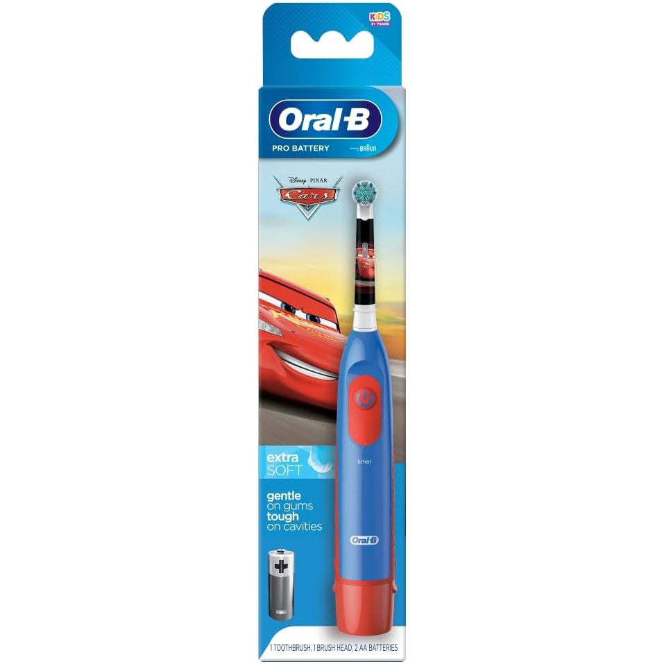 Oral-B Pro Battery Powered Kids Electric Toothbrush, 1 Toothbrush head Disney Cars