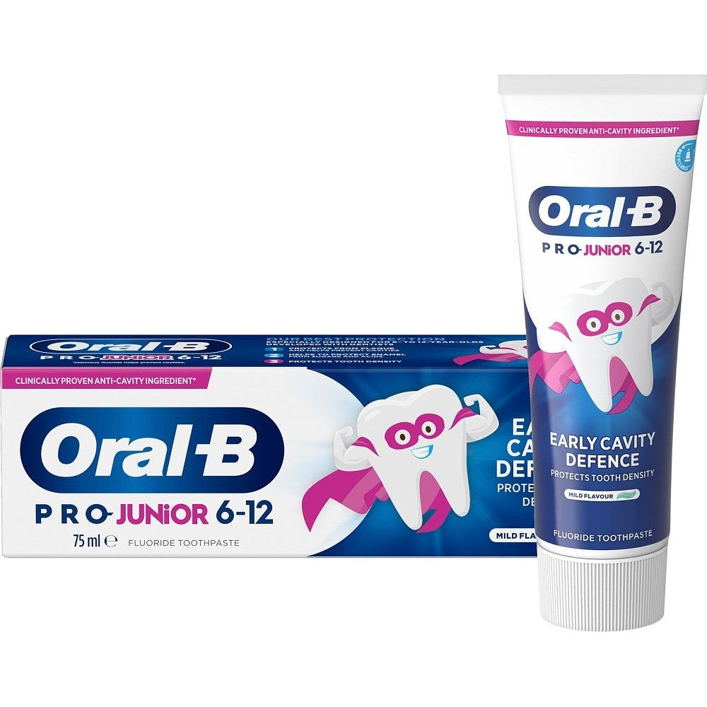 Oral B Pro Junior 6-12 Years Toothpaste 75ml - Mild Flavour - Early Cavity Protection