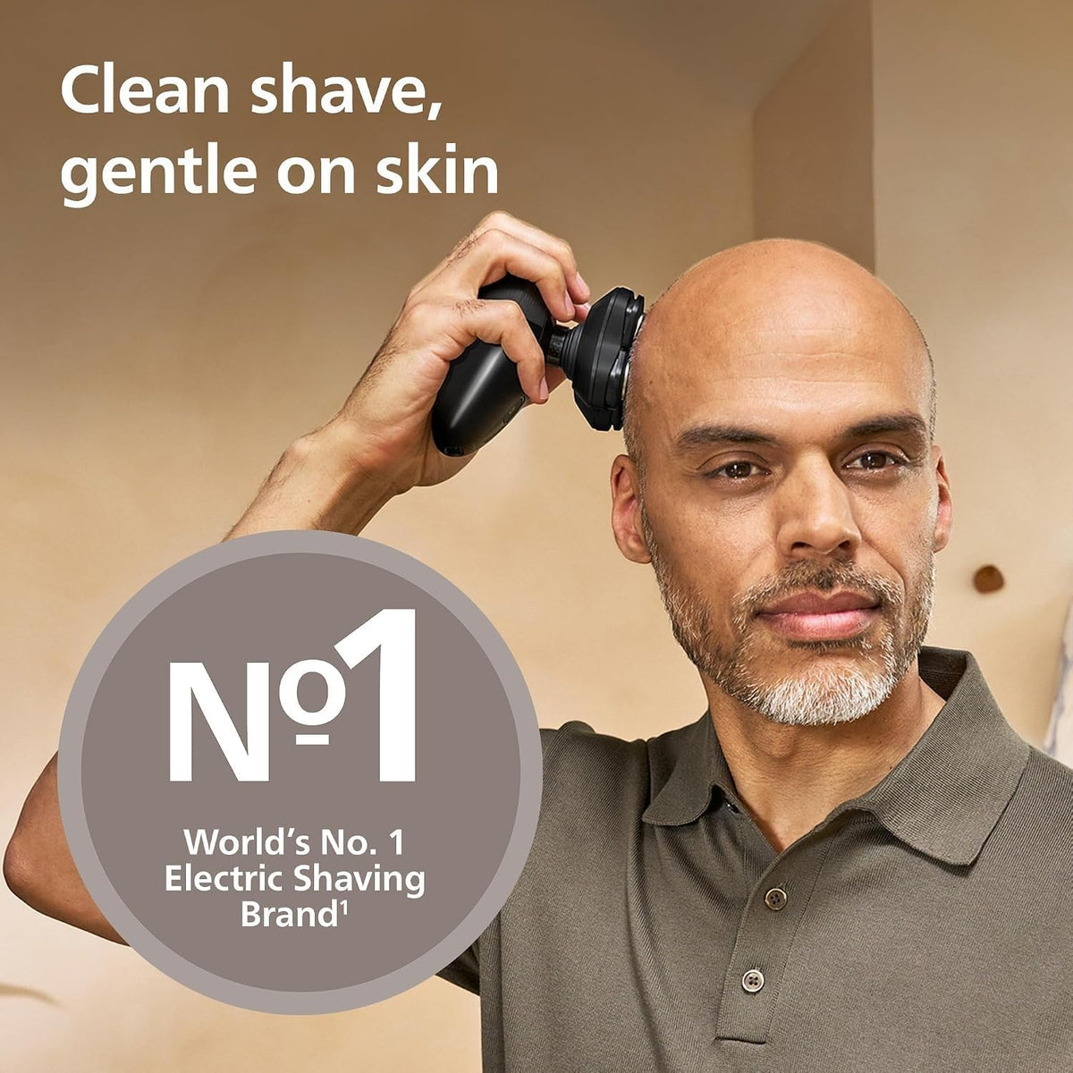 Philips Head Shaver Pro 5000 Series - Skull Shaver for Men and Women, 360° Flexing Head & ComfortCut Blades for Clean Shave, Gentle on Skin, Model HS5980/15