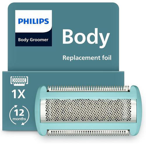 Philips Body Groomer Replacement Foil Head - with Triple Protect Shave System, Close and Smooth on Skin, 100% Showerproof, BG2010/43