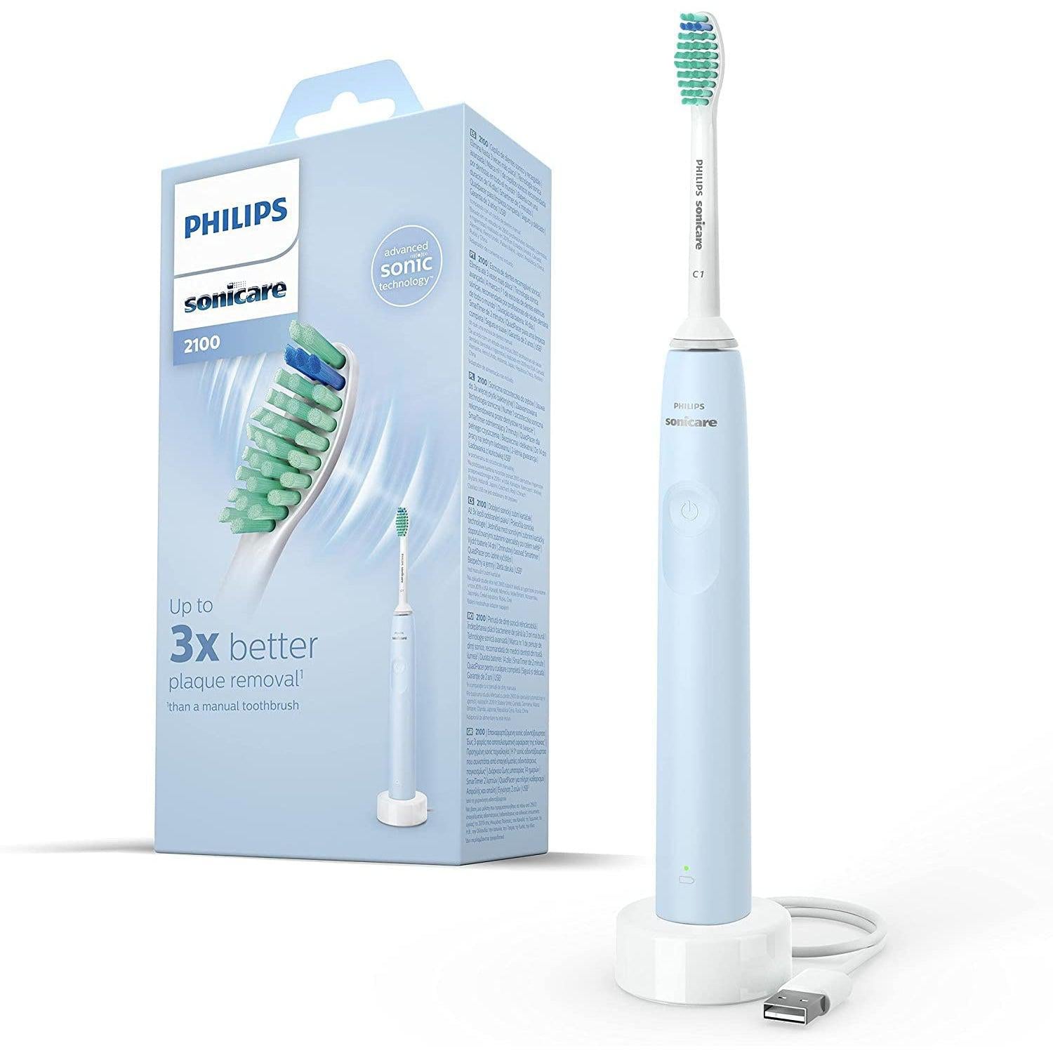 Philips HX3651/12 Series 2100 Sonic Electric Toothbrush - Light Blue