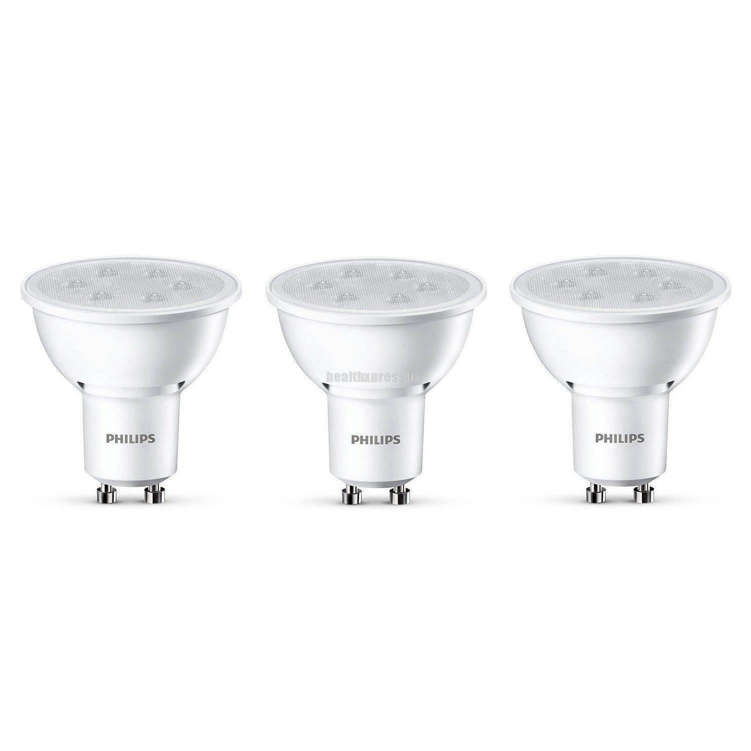 Philips LED Lamp Energy Class A + Warm White 350 Lumen - 50 Watt, Pack of 3