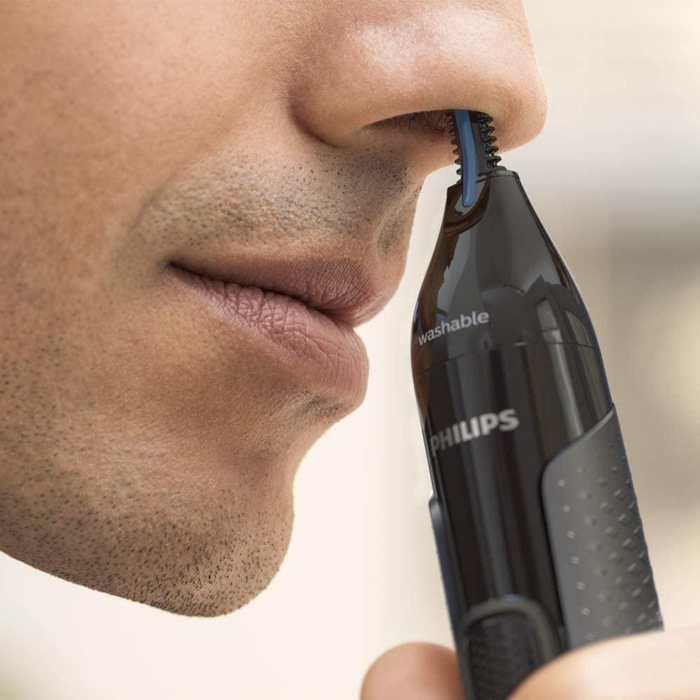 Philips Nose Hair Trimmer, Series 3000 Nose, Ear and Eyebrow Trimmer, Battery-Operated,NT3650/16 - Healthxpress.ie