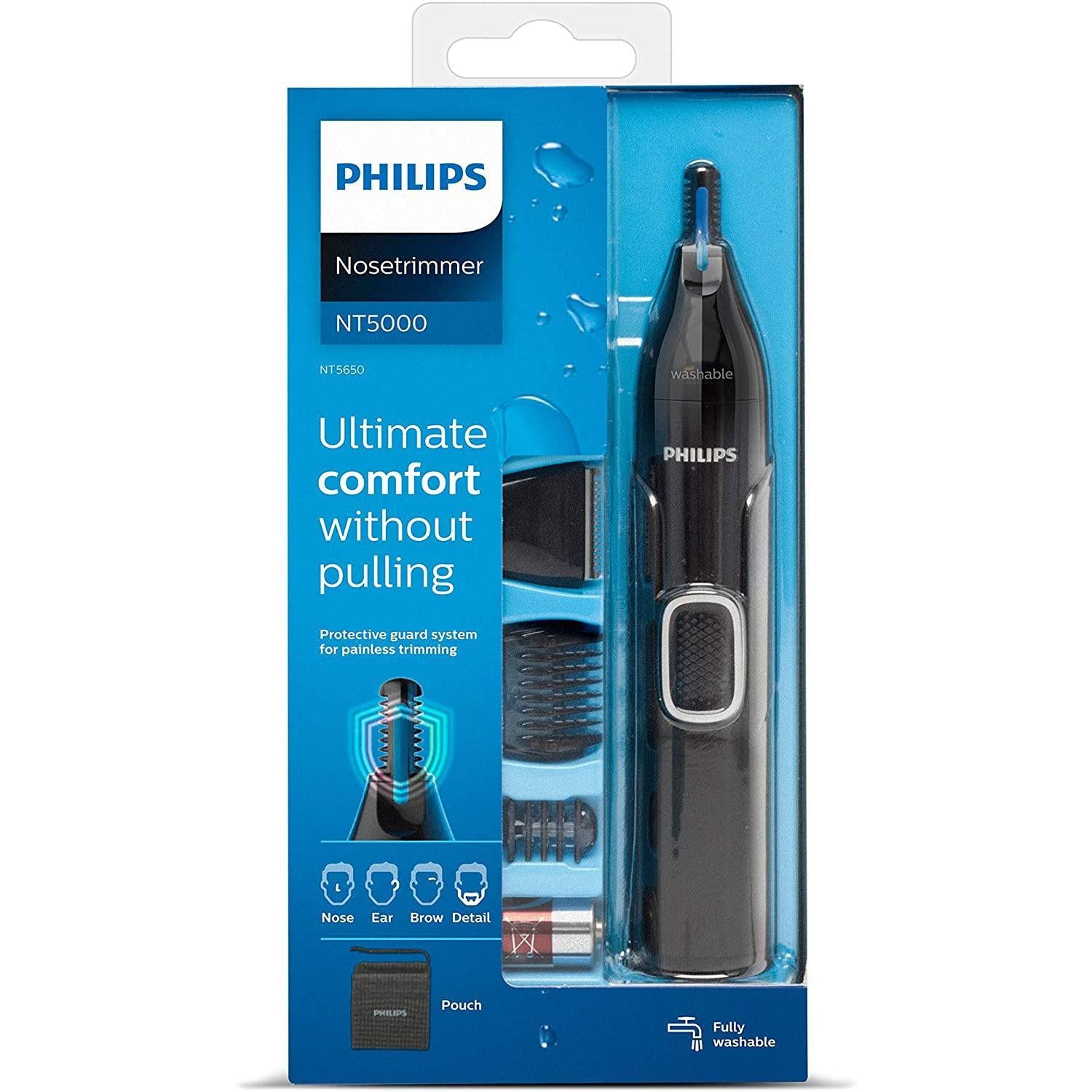 Philips NT5650/16 Series 5000 Waterproof Nose and Ear Trimmer with Precision Trimmer