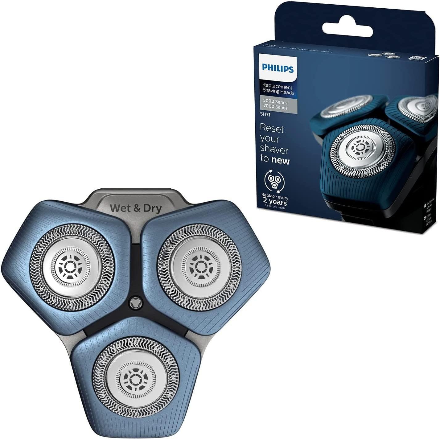 Philips SH71/50 Shaving Heads compatible with Philips Shavers Series 7000 (S7XXX) and Series 5000 (S55XX)