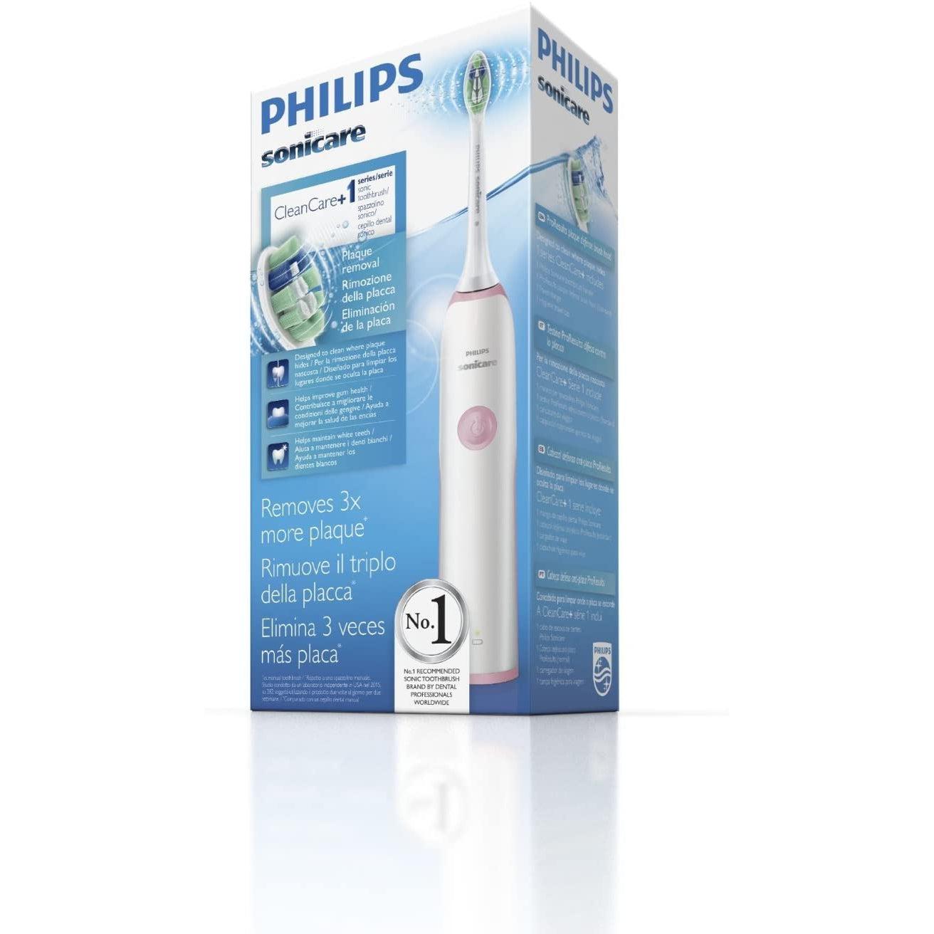 Philips Sonicare Clean Care HX3212/42 – Electric Toothbrush, Anti Plaque Defence white and pink