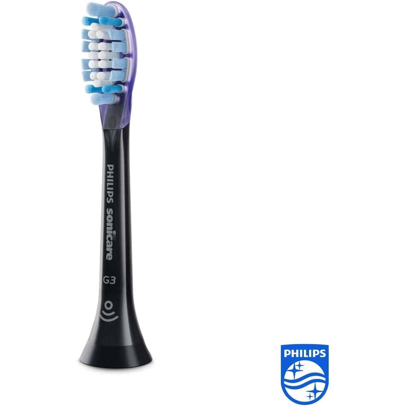 Philips Sonicare HX9054/33 Premium Gum Care Black BrushSync Heads (Compatible with all Philips Sonicare Handles), 4 Pack