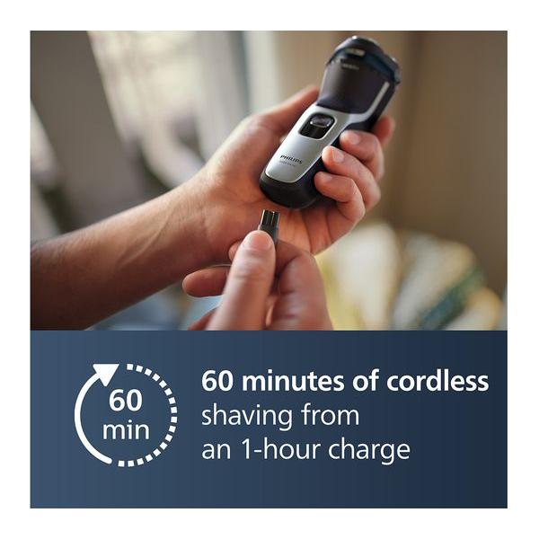 Philips S3143/00 Series 3000 Wet or Dry Electric Shaver - 5D Pivot & Flex Heads