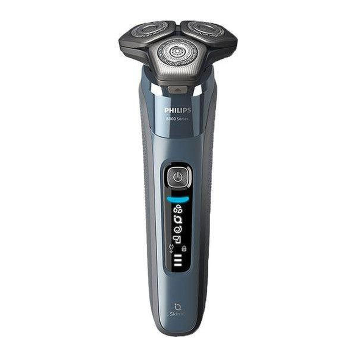 PHILIPS Series 8000 S8692/35 Wet & Dry Rotary Shaver with Skin IQ Technology - Blue - Healthxpress.ie