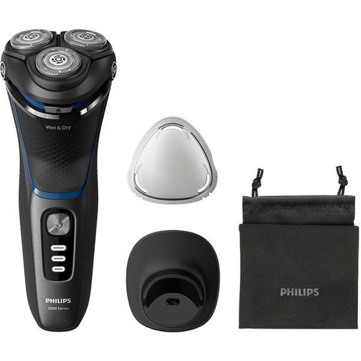 PHILIPS Series 3000 S3344/13 Wet & Dry Rotary Shaver - Dark Moon - Healthxpress.ie
