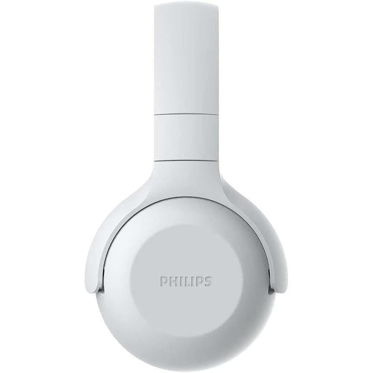 PHILIPS Audio On Ear Headphones UH202WT/00 Bluetooth On Ears (Wireless, 15 Hour Battery, Soft Ear Pads, Built-In Microphone, Foldable) White - Healthxpress.ie