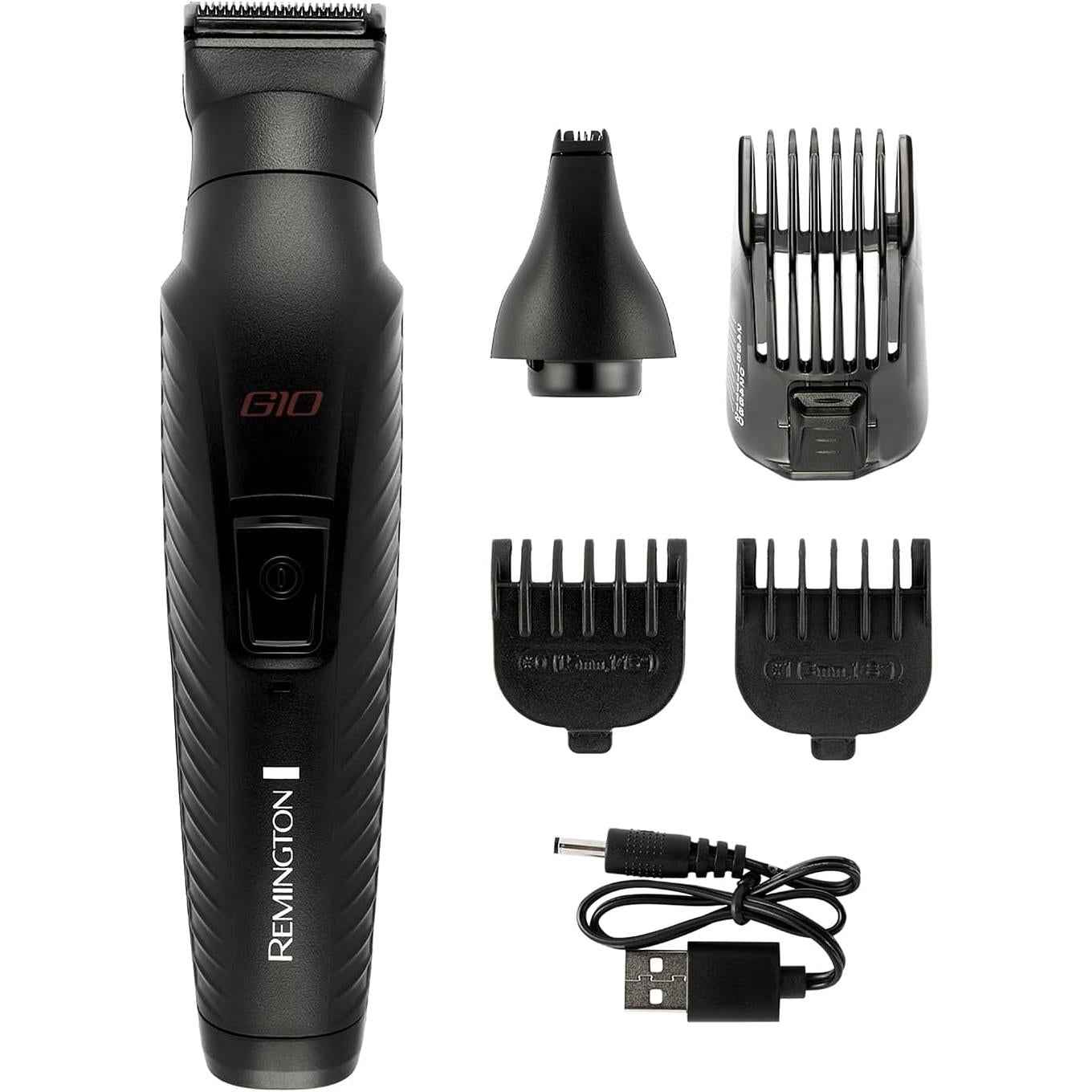Remington 10-in-1 All-in-One Trimmer, Multi-Grooming Kit for Face, Beard & Hair with 5 Attachments, Nose & Ear Trimmer, USB– PG2100