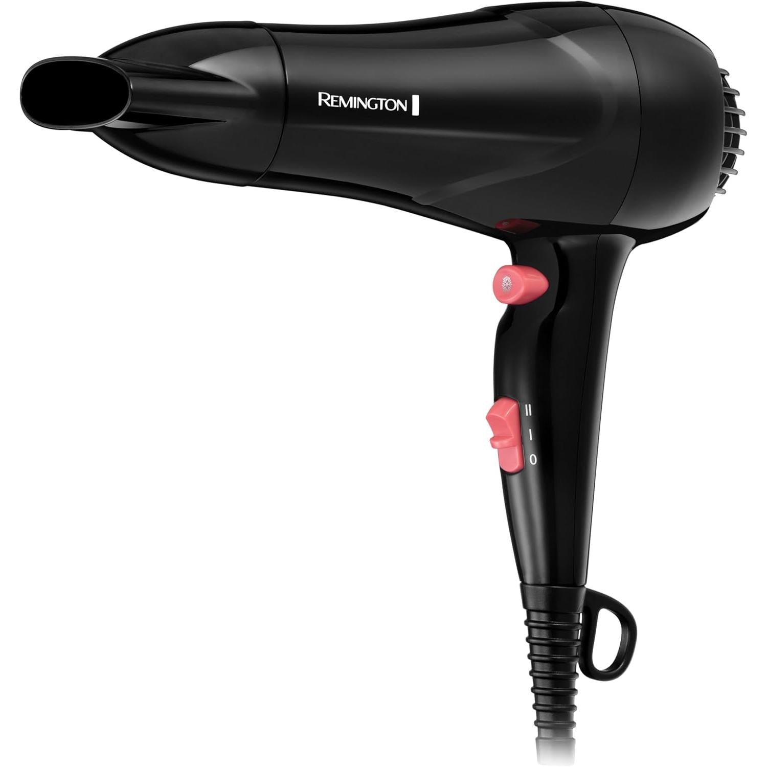 Remington Fast Dry Hair Dryer 1900W Ionic & Ceramic Technology, Black/Pink D2000