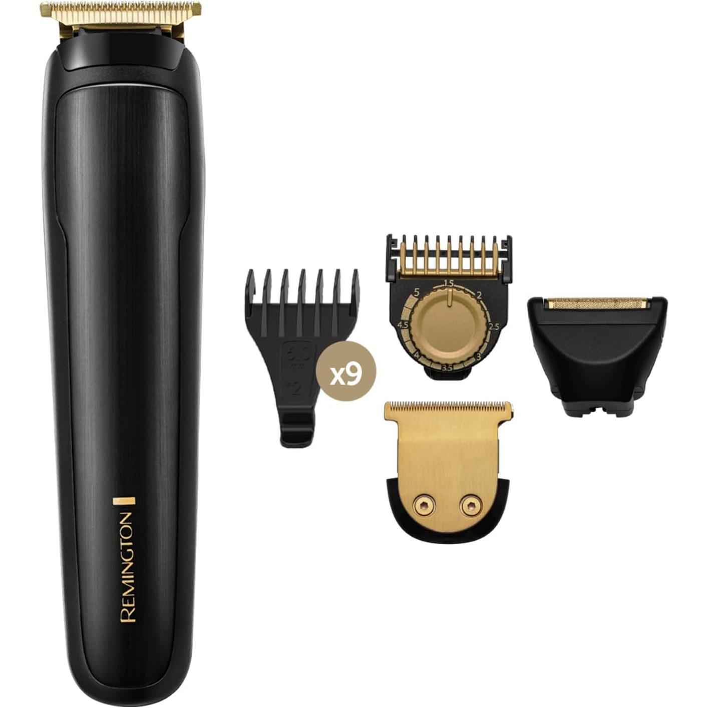 Remington T-Series Beard Trimmer and Hair Clipper Kit for Men (38mm T-Blade for Professional Cutting, Waterproof, Cordless, 5-Hour Runtime) MB7050