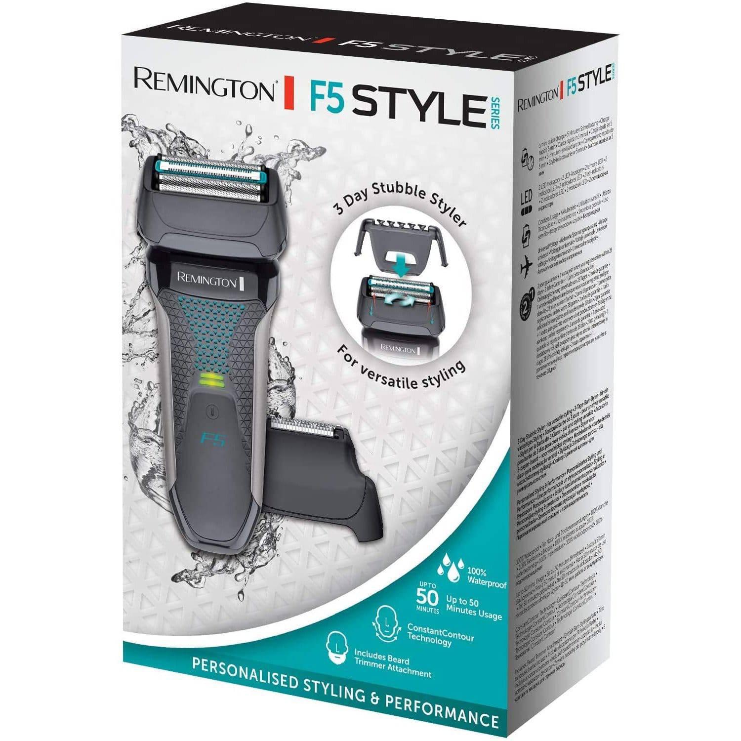 Remington F5000 Men's F5 Style Series Electric Shaver with Pop Up Trimmer, Black - Healthxpress.ie