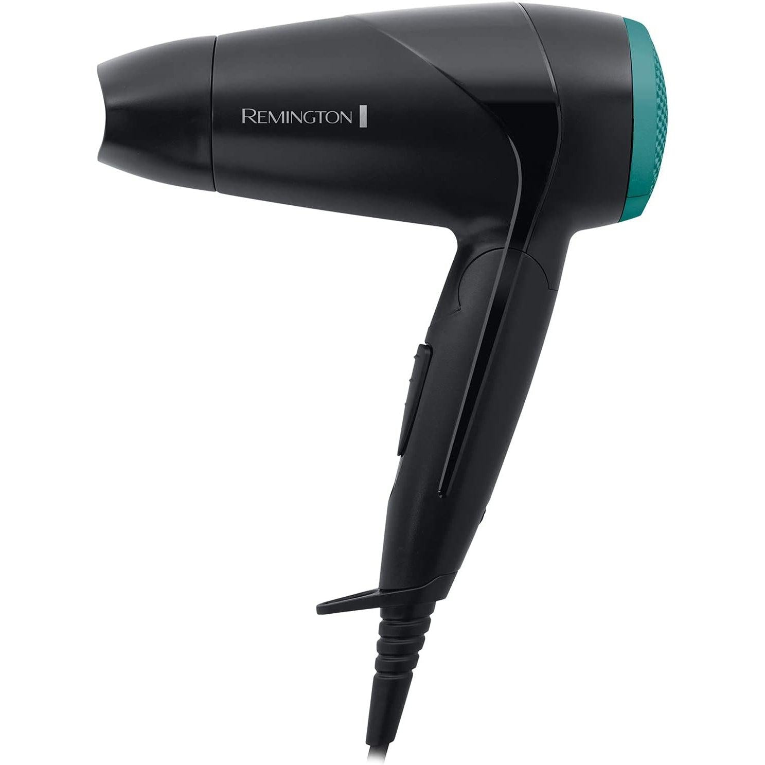 Remington Folding Travel Hairdryer with Mini Concentrator and Diffuser, Worldwide Voltage - D1500, Black