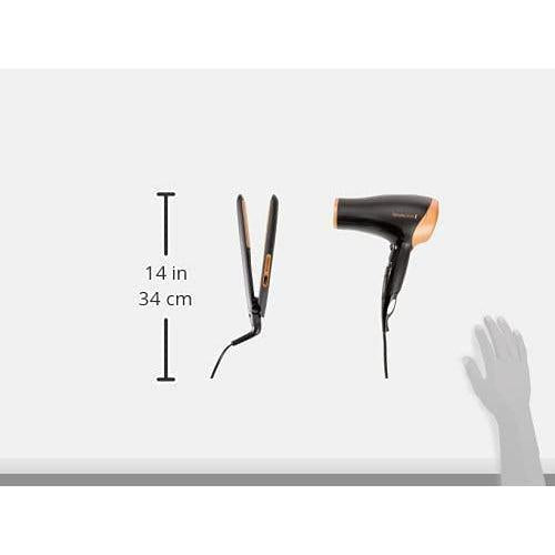 Remington Hair Care Gift Set - Ceramic Hair Straighteners and 2000 W Ionic Hair Dryer with Concentrator D3012GP - Healthxpress.ie