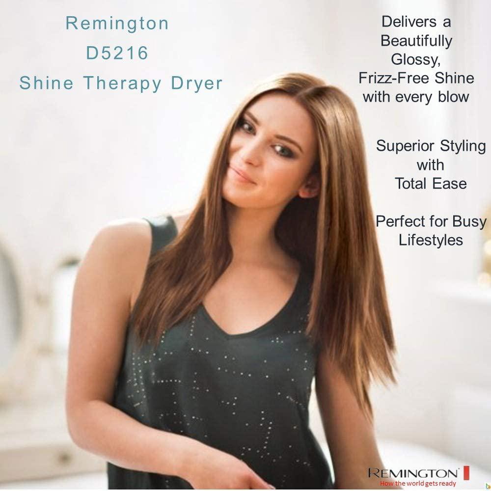 Remington Shine Therapy Hair Dryer with Power Dry and Cool Shot for a Frizz Free Shine, Quick Drying, 2300 W - D5216