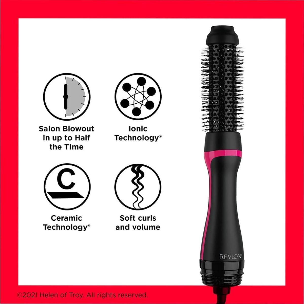 Revlon One-Step Style Booster - Round Brush Dryer & Styler, Round Brush- 38 mm RVDR5292UKE, Black - Healthxpress.ie
