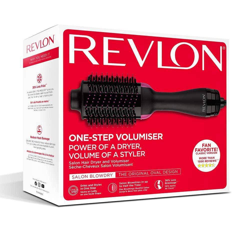 Revlon Salon One-Step Volumiser Hair Dryer and Volumizer with Genuine ION Generator - Black - RVDR5222UK2 - Healthxpress.ie