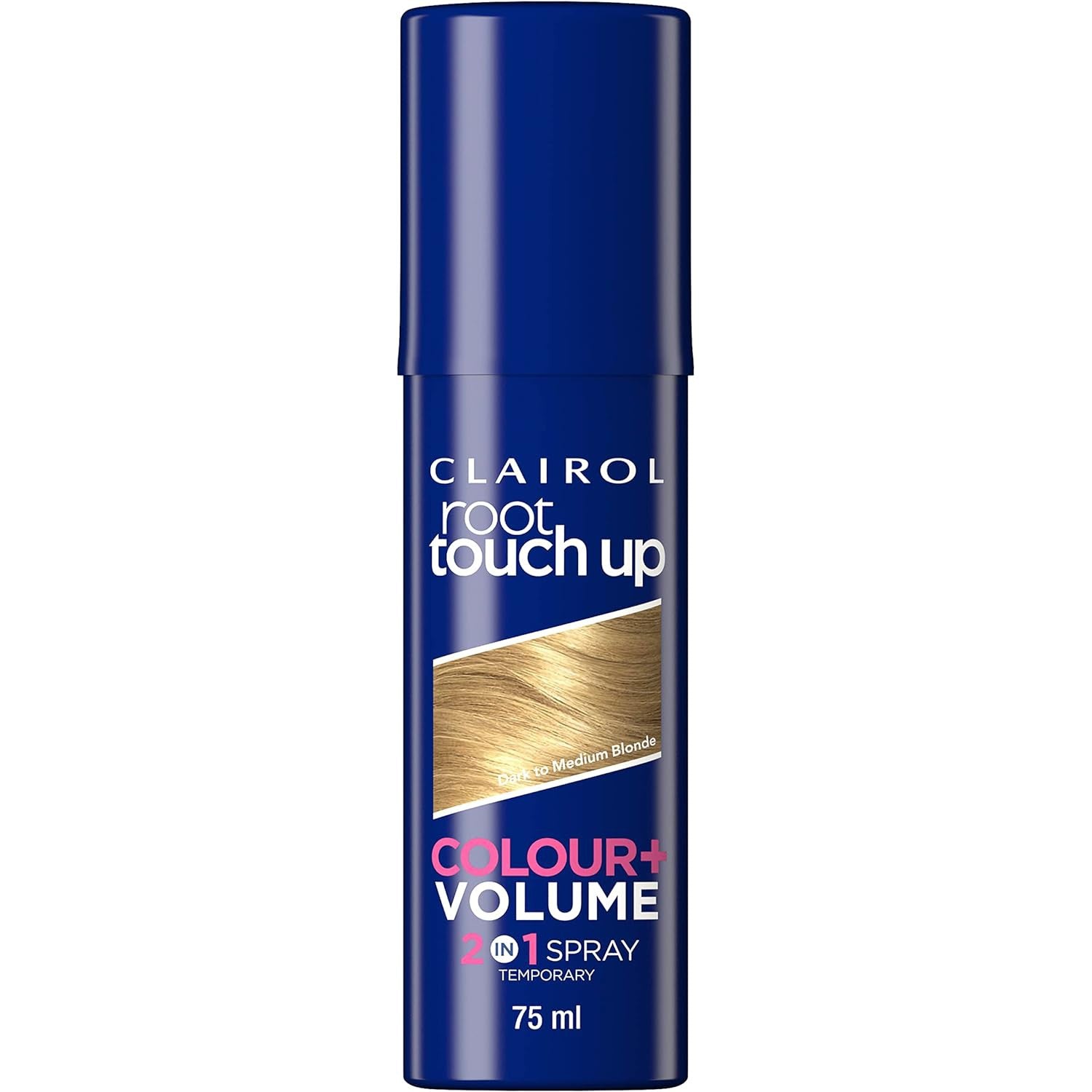 Clairol root touch up color + volume 2 in 1 spray dark to medium blonde, 75ml