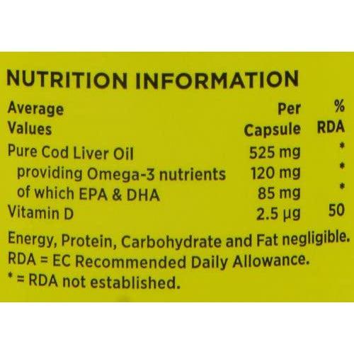 Seven Seas Omega-3 FISH Oil Plus Cod Liver Oil, 120 Capsules