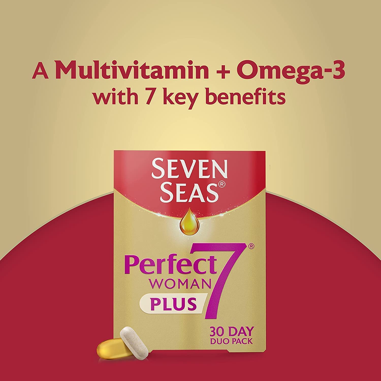 Seven Seas Perfect7 Woman Multivitamin With 250 mg Omega-3 - 30 Capsules + 30 Tablets