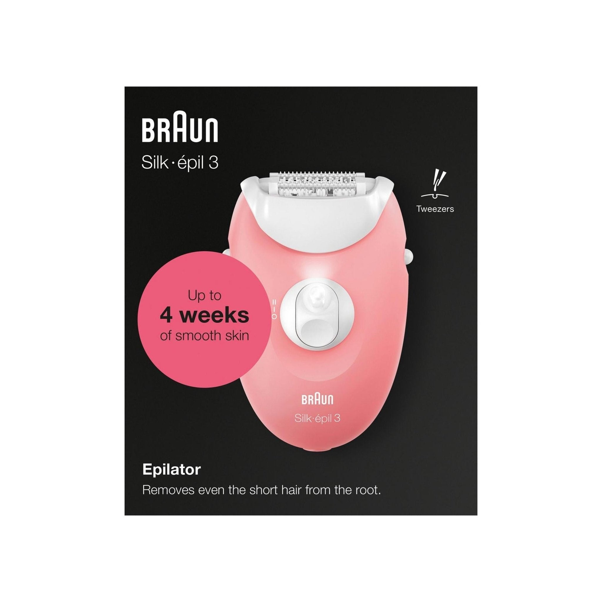 Silk-épil 3-176, Epilator for Long-Lasting Hair Removal, 20 Tweezer system