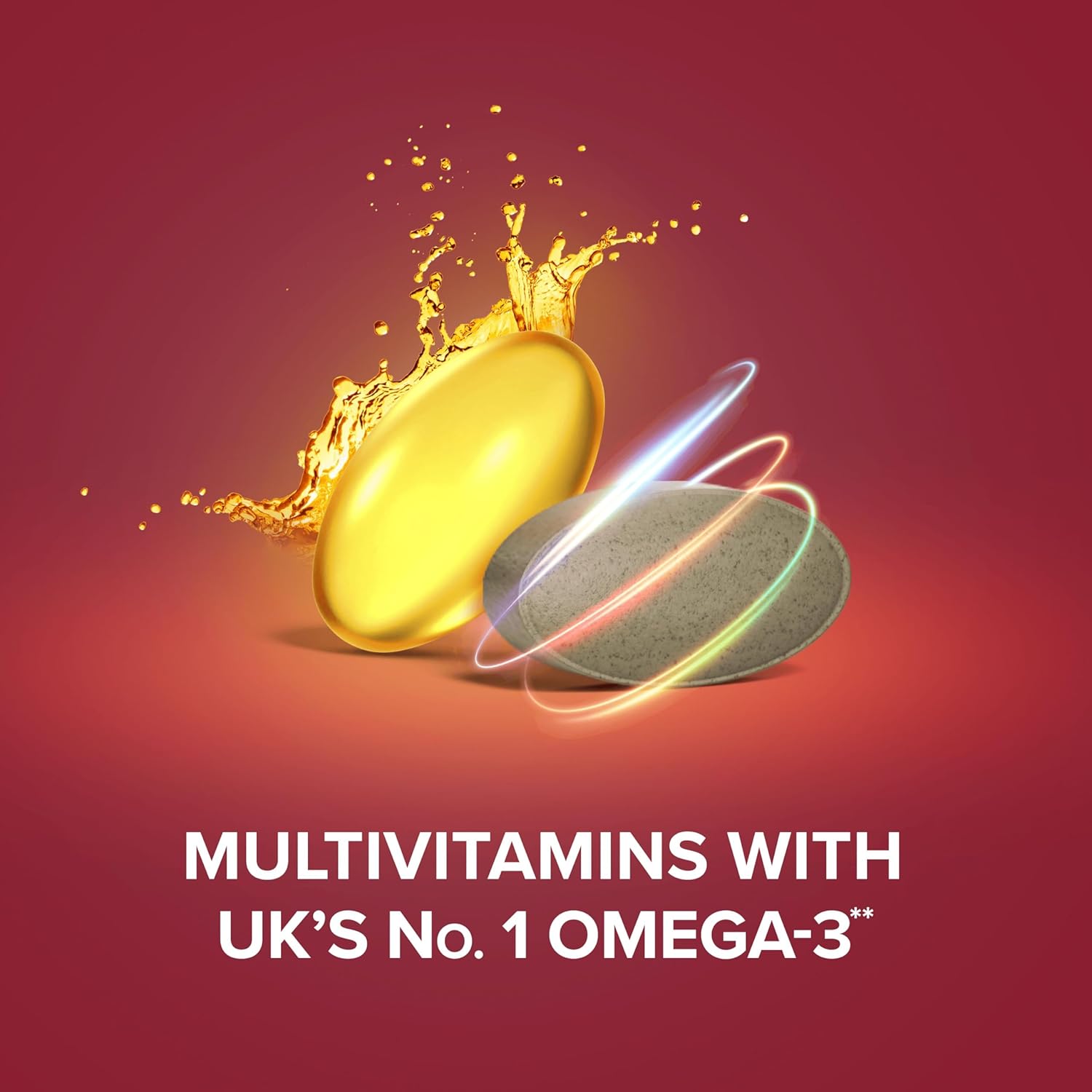Seven Seas Omega-3 & Multivitamins Man, with B Vitamins and Magnesium, 30-Day Duo Pack, 30 Omega-3 Capsules and 30 Multivitamin T