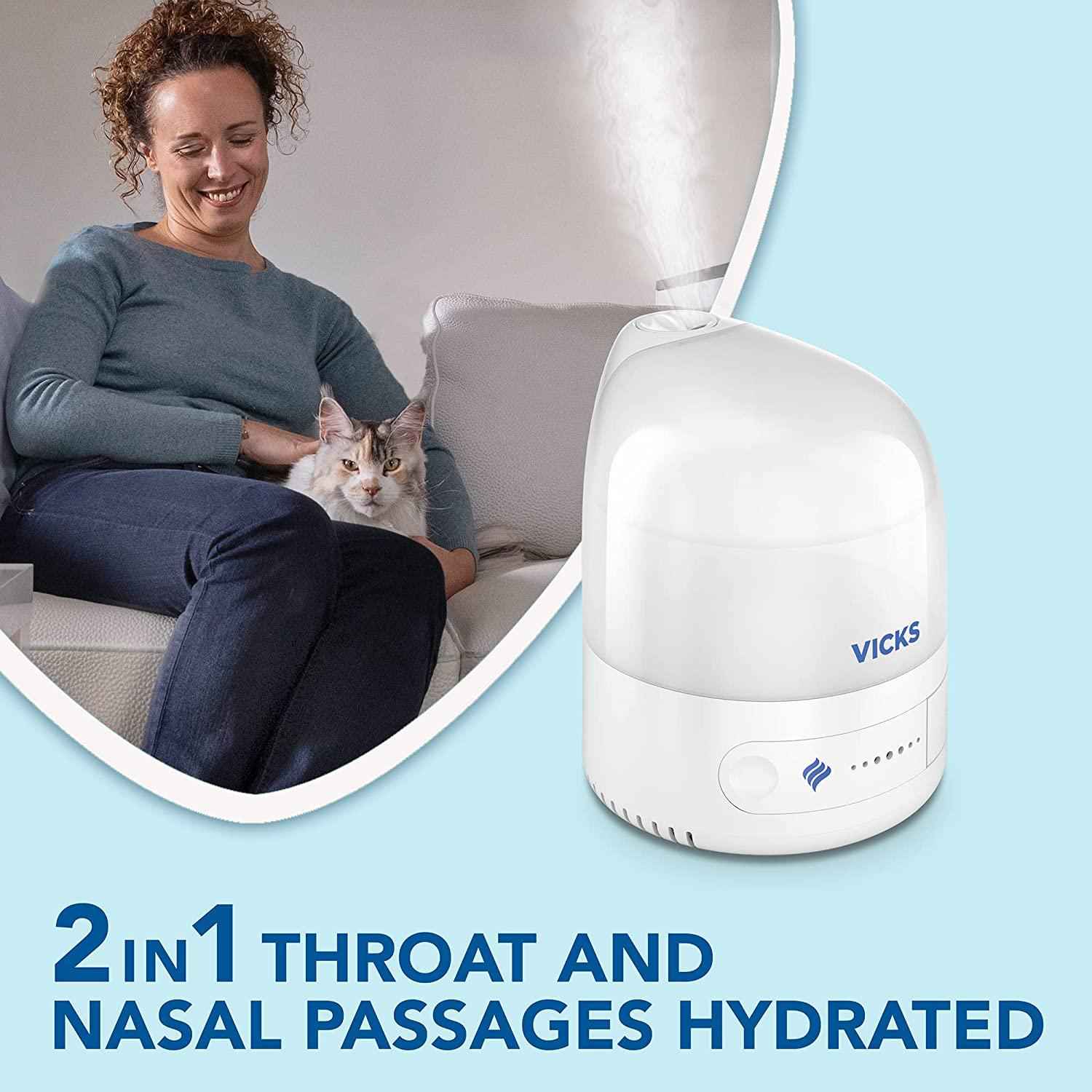 Vicks Personal Cool Mist Ultrasonic Humidifier VUL510E1 - 0.7 litre tank