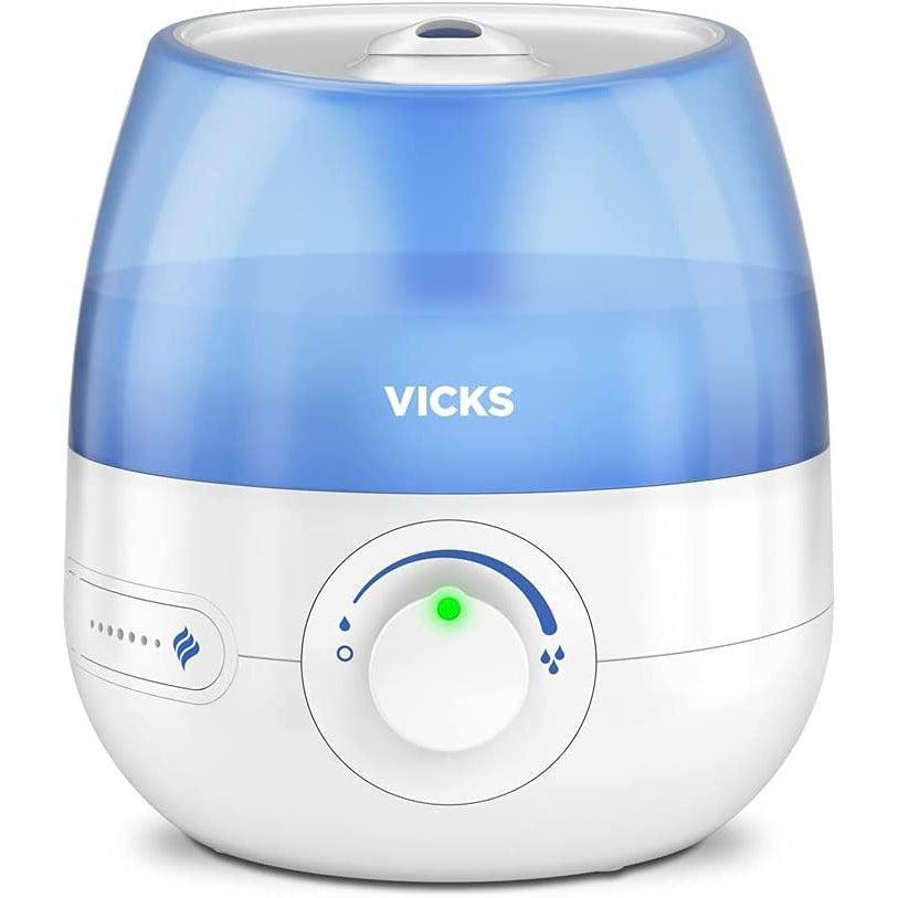 Vicks VUL525E1 Mini Cool Mist Ultrasonic Humidifier New Version - 0.5 Gallon Tank, Blue - Healthxpress.ie