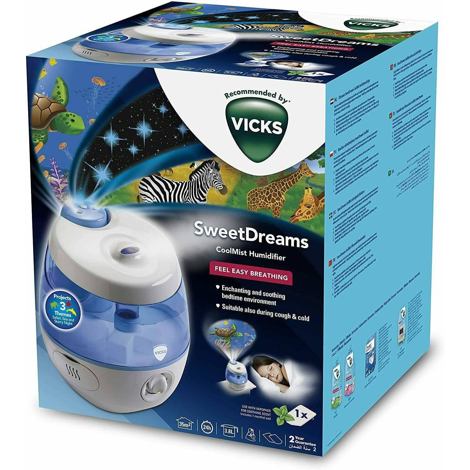 Vicks VUL575E1V1 Sweet Dreams Cool Mist Humidifier - New Version, 3.8L