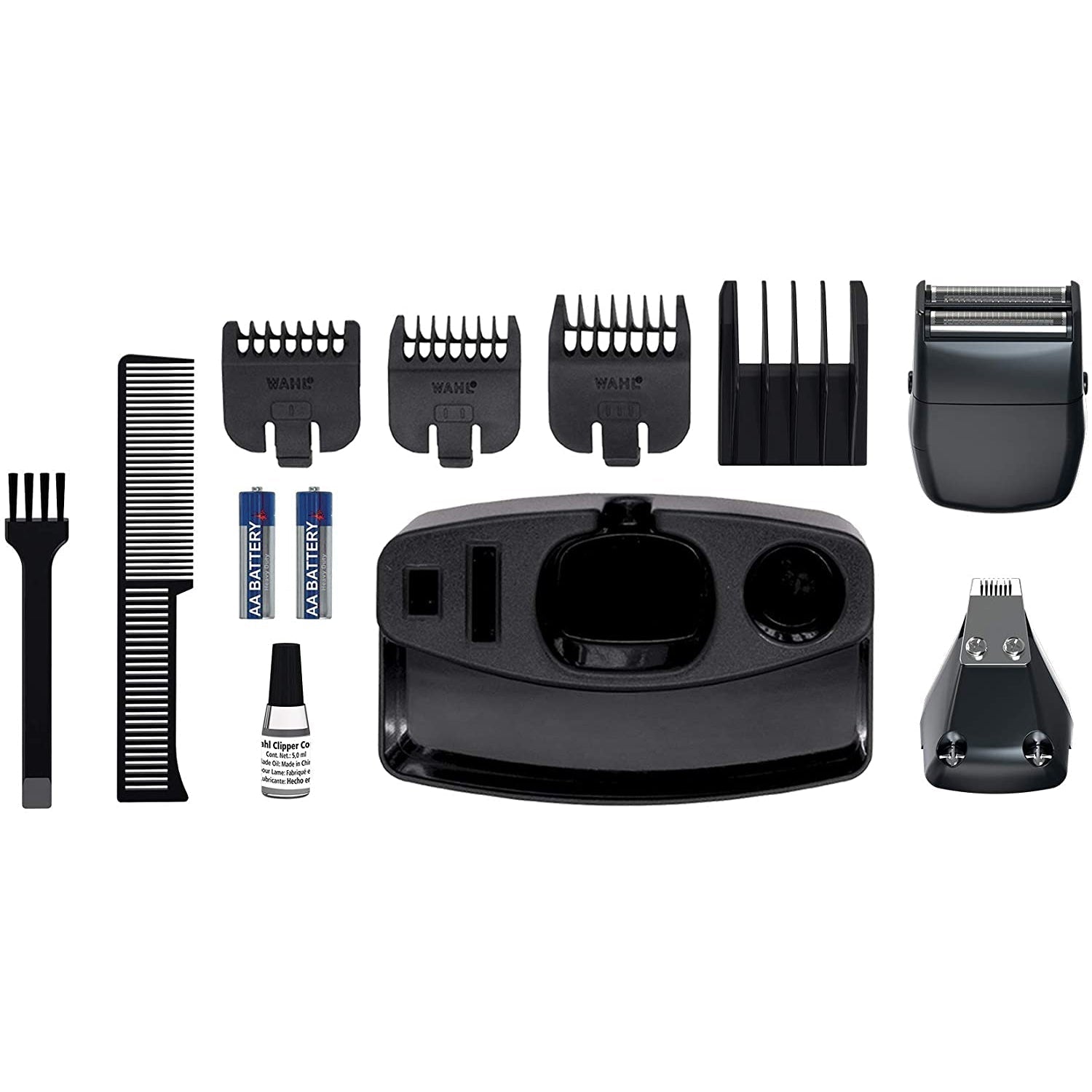Wahl Battery Operated Men Multigroomer, 3 x Interchangeable Heads, 4 x Combs