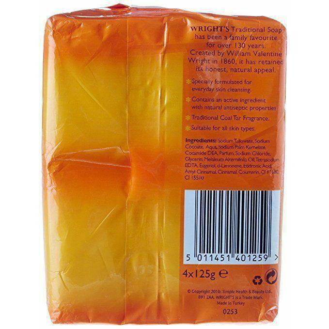 Wrights Traditional Coal Tar Soap 4 Pack