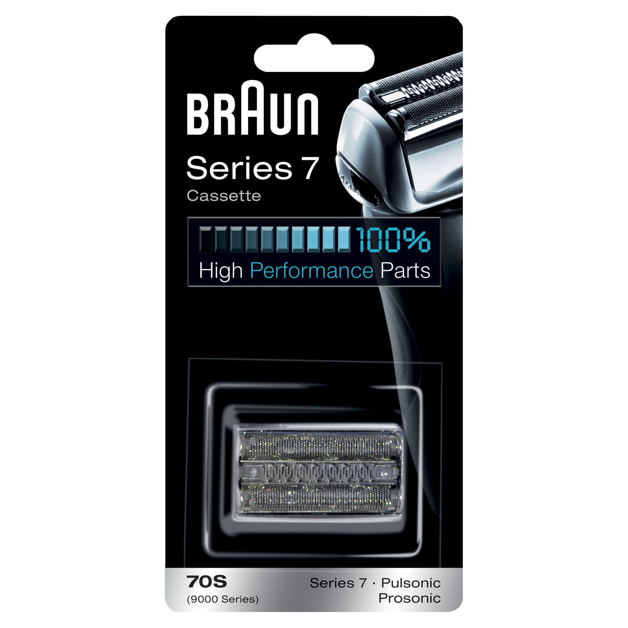 Braun 70S Replacement Foil and Cutter Cassette Silver, Compatible with Older Series 7 Shavers