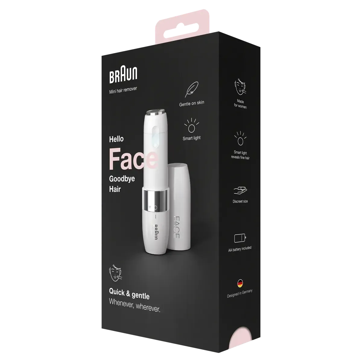 Braun Mini Hair Remover FS1000 with Smartlight - Quick and Easy Use - White - Healthxpress.ie