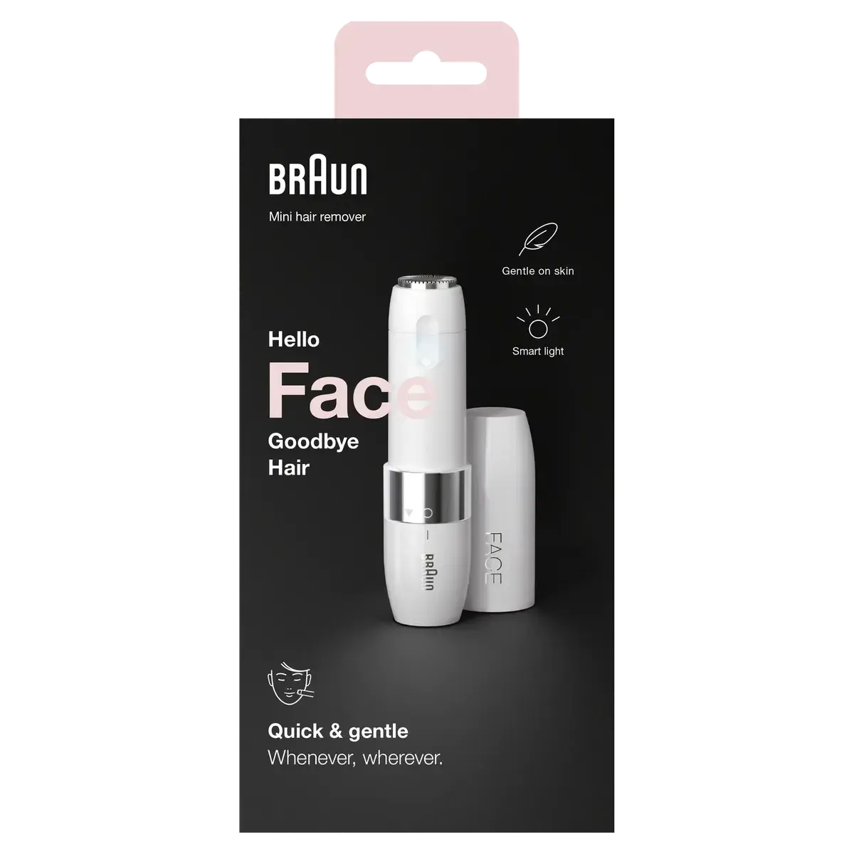 Braun Mini Hair Remover FS1000 with Smartlight - Quick and Easy Use - White - Healthxpress.ie