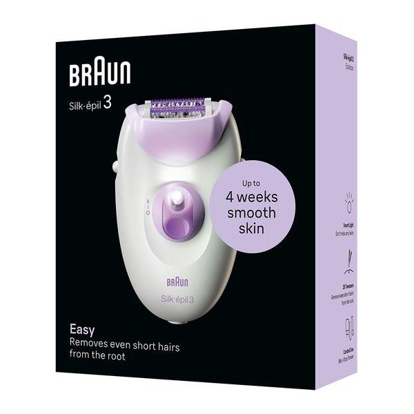 Braun Silk-épil Series 3 3-000 Epilator - White & Purple