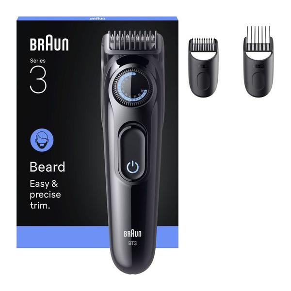 BRAUN Series 3 BT3520 Beard Trimmer with 3 x Styling Tools and 40 Lengths - Black