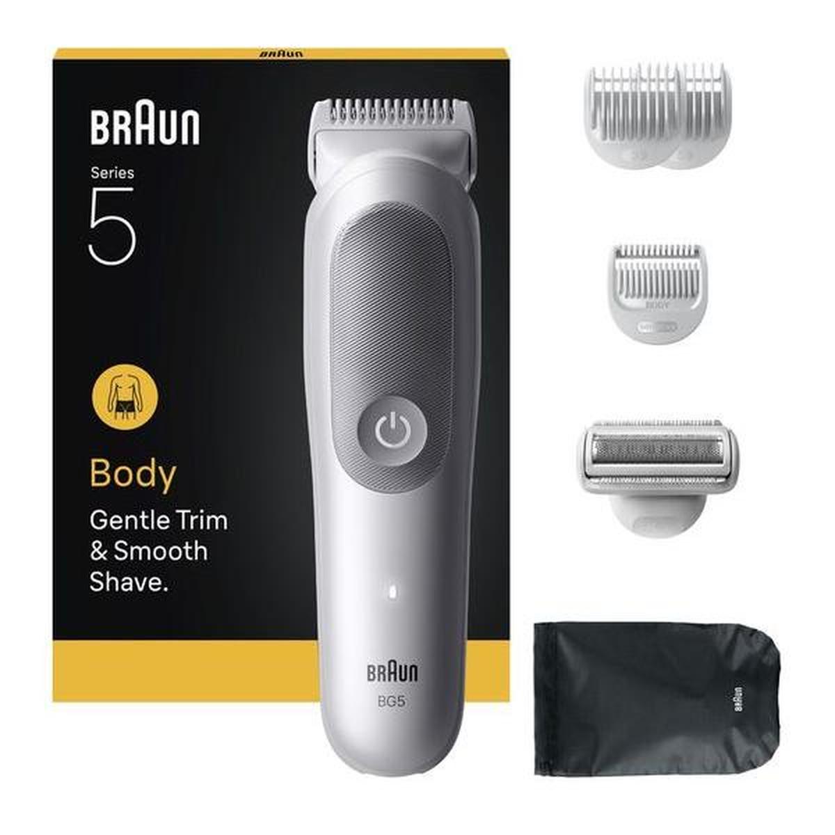 BRAUN Series 5 BG5550 Wet & Dry Body Groomer with Skinguard & Sensitive Trim - Grey