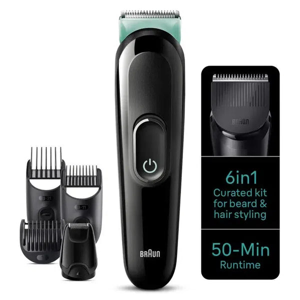 Braun 6-in-1 Style Kit Series 3 MGK3411 Beard & Hair Styling . With 50