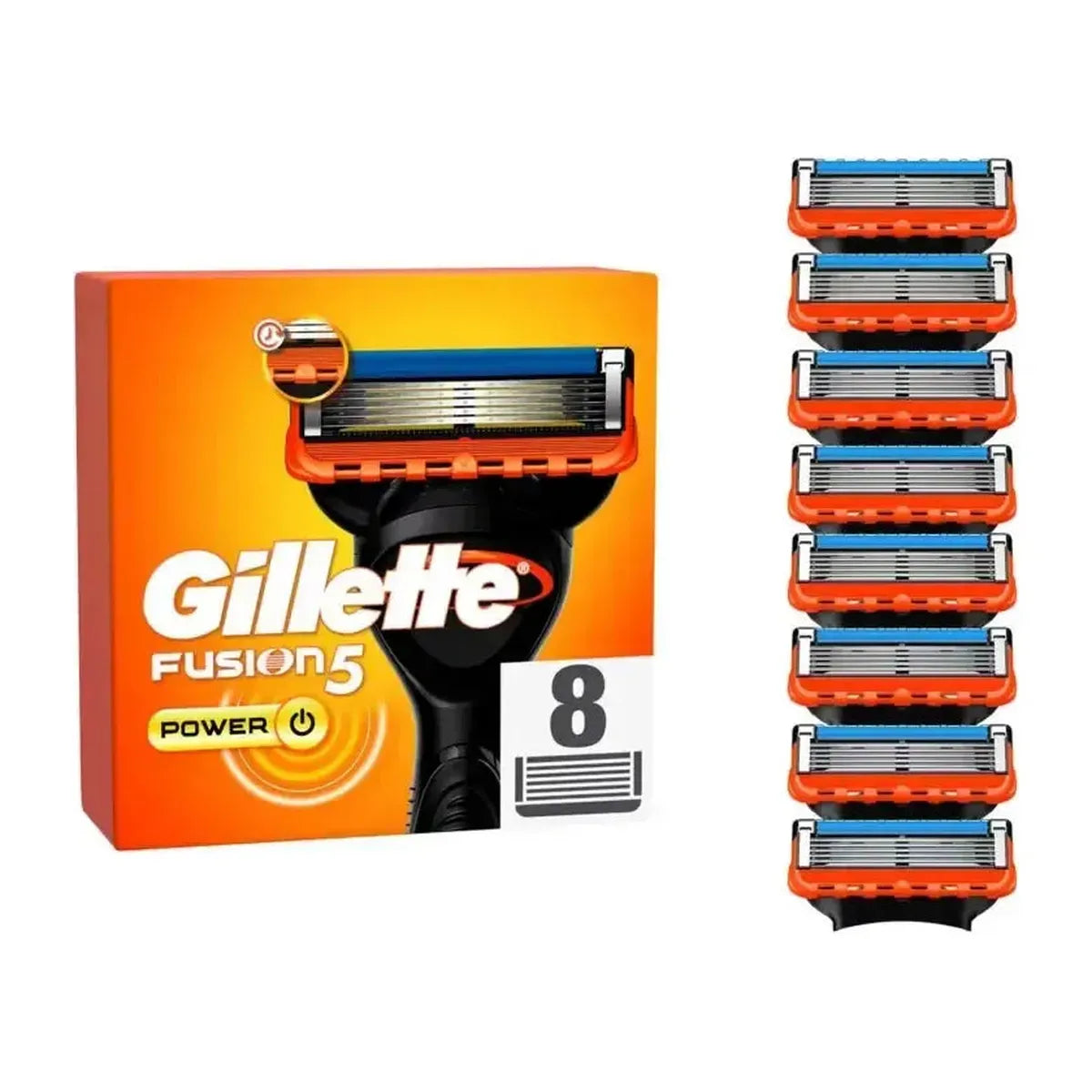 Gillette Fusion5 Power Razor Blades for Men - 8 Pack - Healthxpress.ie