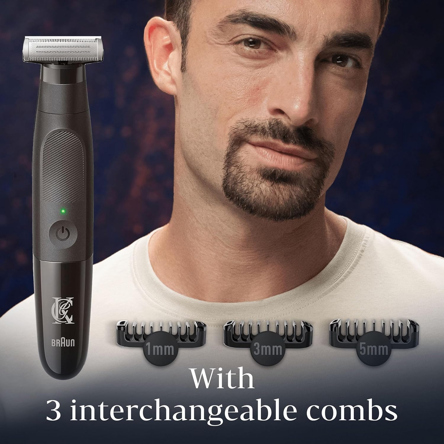 King C. Gillette Style Master, Beard Trimmer, Stubble Trimmer & Electric Shaver with One 4D Blade, Electric Razor for Men with 3 Comb Attachments