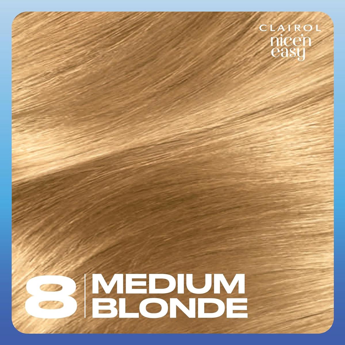 Clairol Nice N Easy Crème Natural Permanent Hair Dye - 8 Medium Blonde - Healthxpress.ie